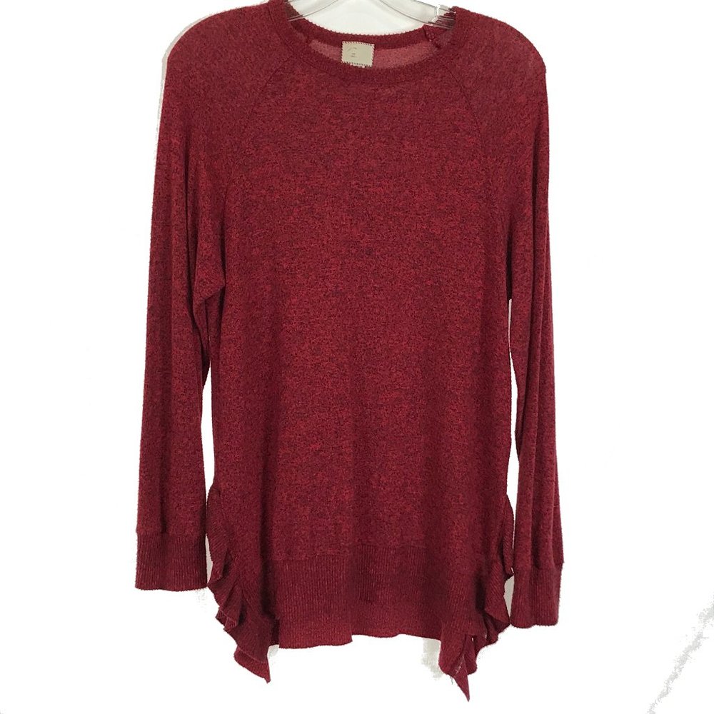 Size Small Anthro Postage Stamp Marled Knit Top